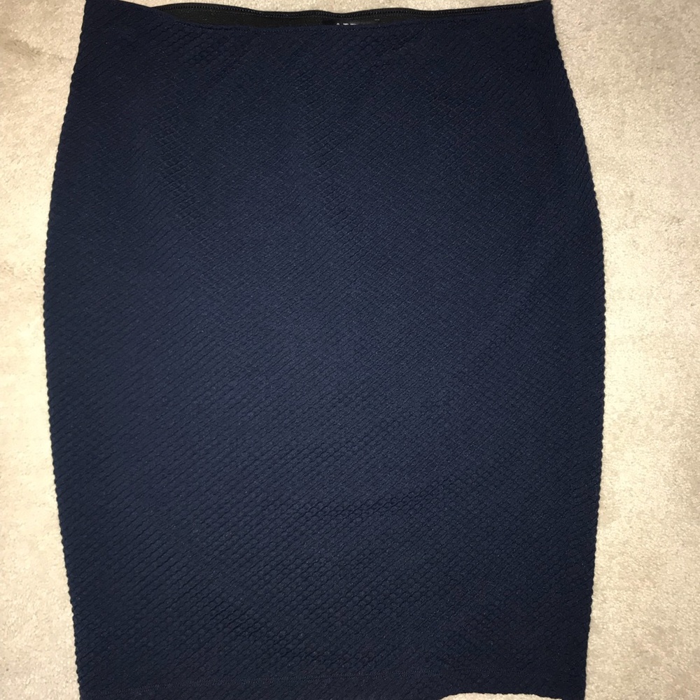 Navy blue pencil skirt